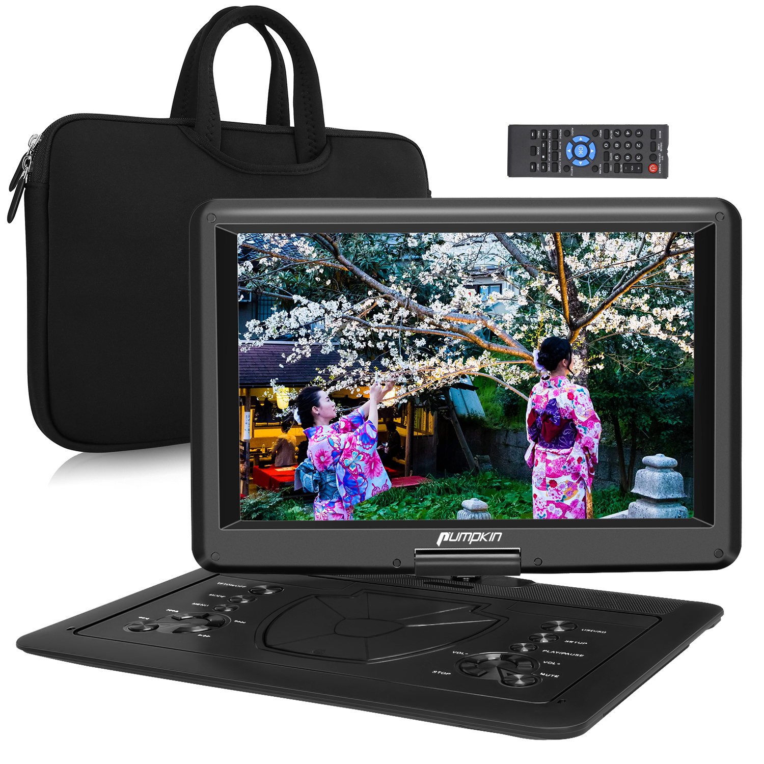 Portable DVD Player 19" with 6 Hours Battery 16" Swivel Screen HDMI USB