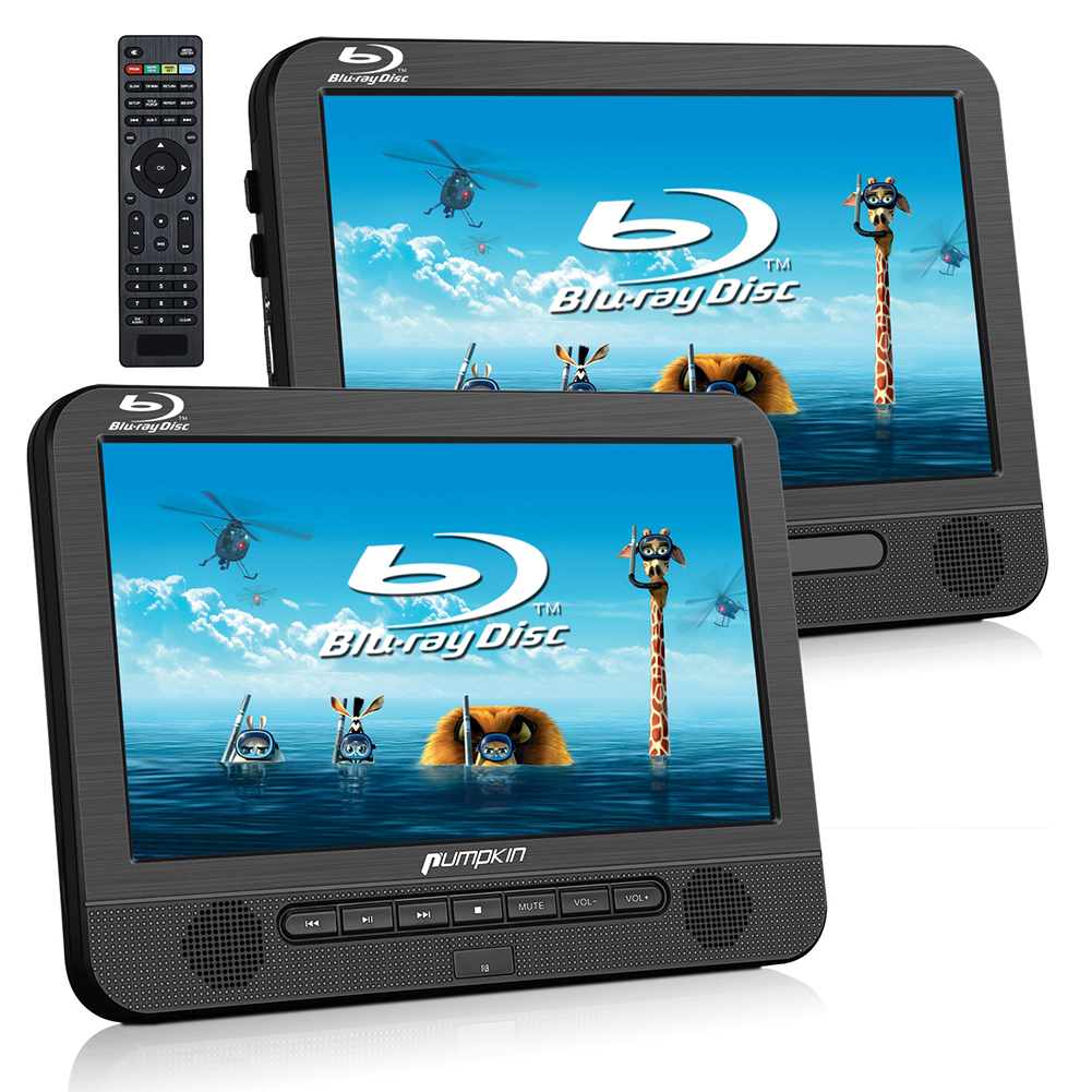 101 Blu Ray Dual Screen Car Headrest Portable Dvd Players Moniter