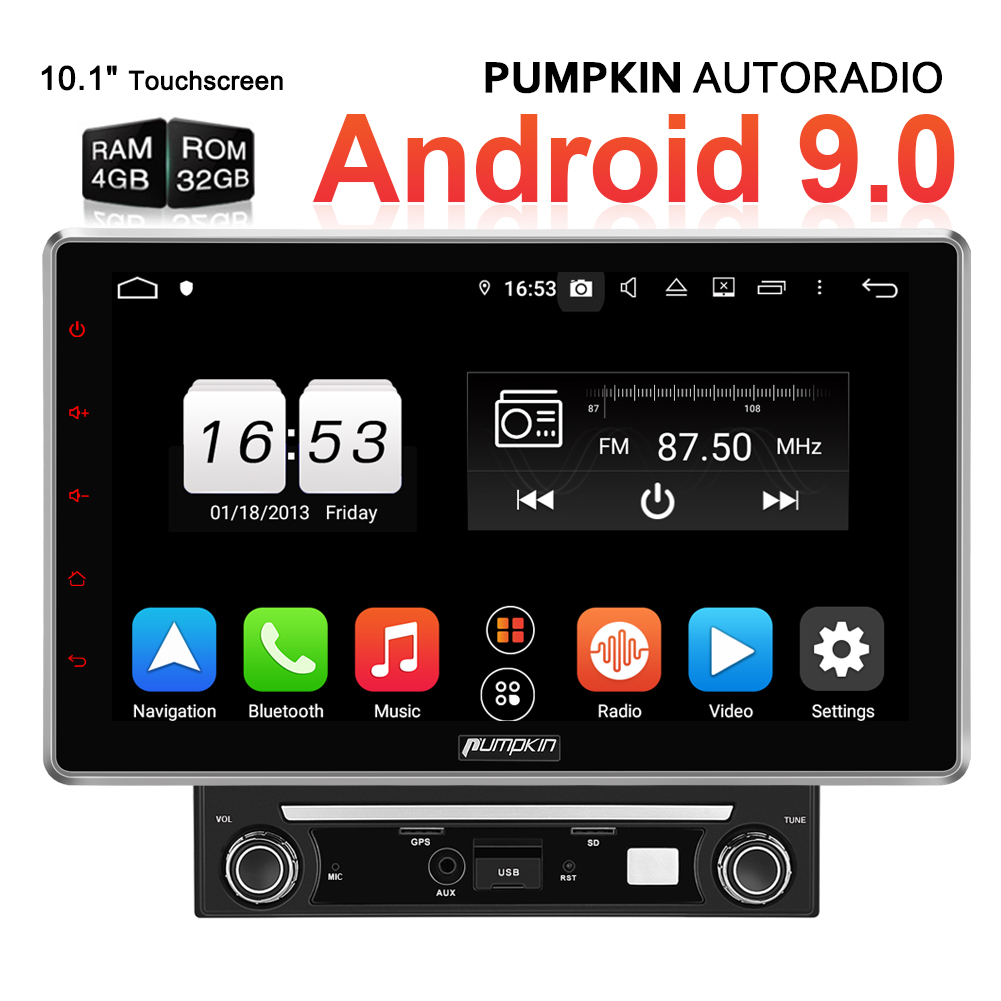 Pumpkin 10.1 Zoll Android Autoradio 2 DIN GPS Navi DAB+