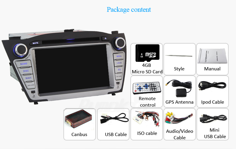 Stereo for Hyundai Tucson IX35 Car Radio DVD Player SAT Nav GPS iPod Audio Aux