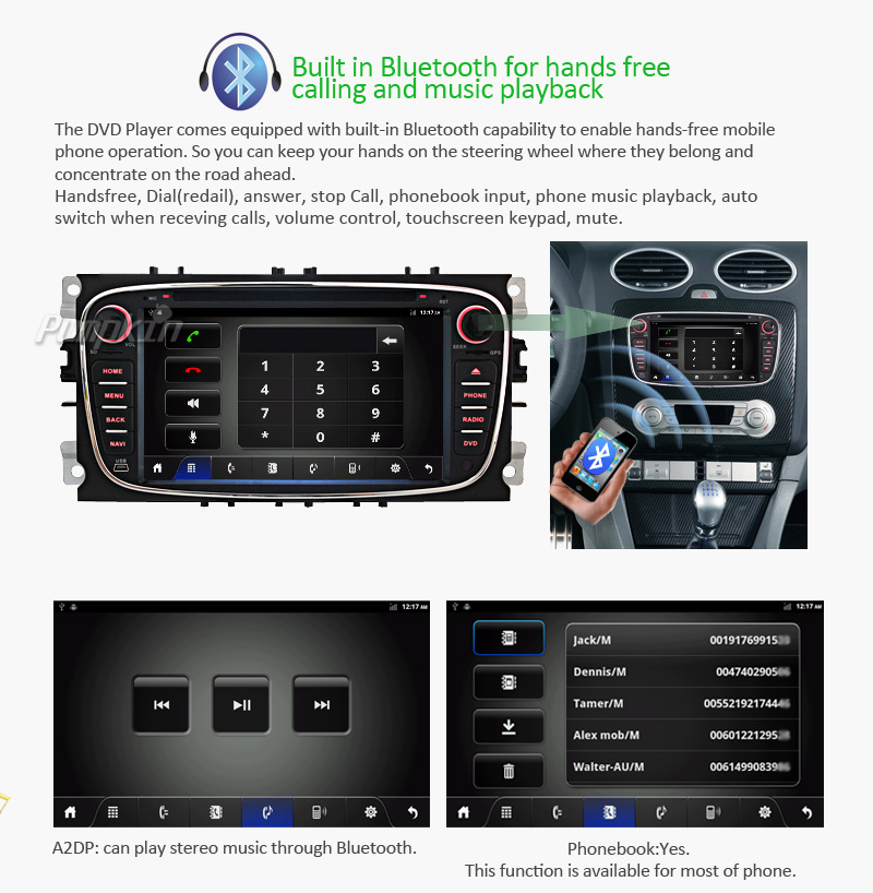 Android 4 1 Capacitive Ford Focus Mondeo HD 3G WiFi GPS Car DVD Player Radio HD