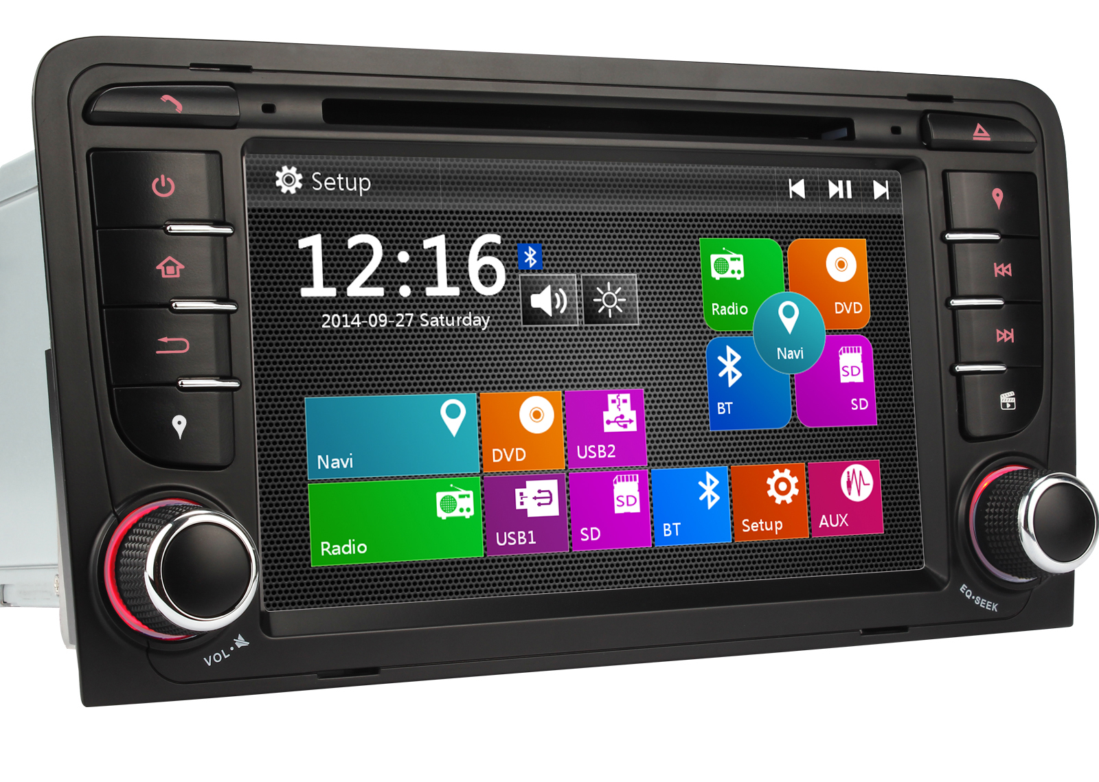 HD 7" Autoradio DVD Player GPS Navigation Navi USB BT 3G