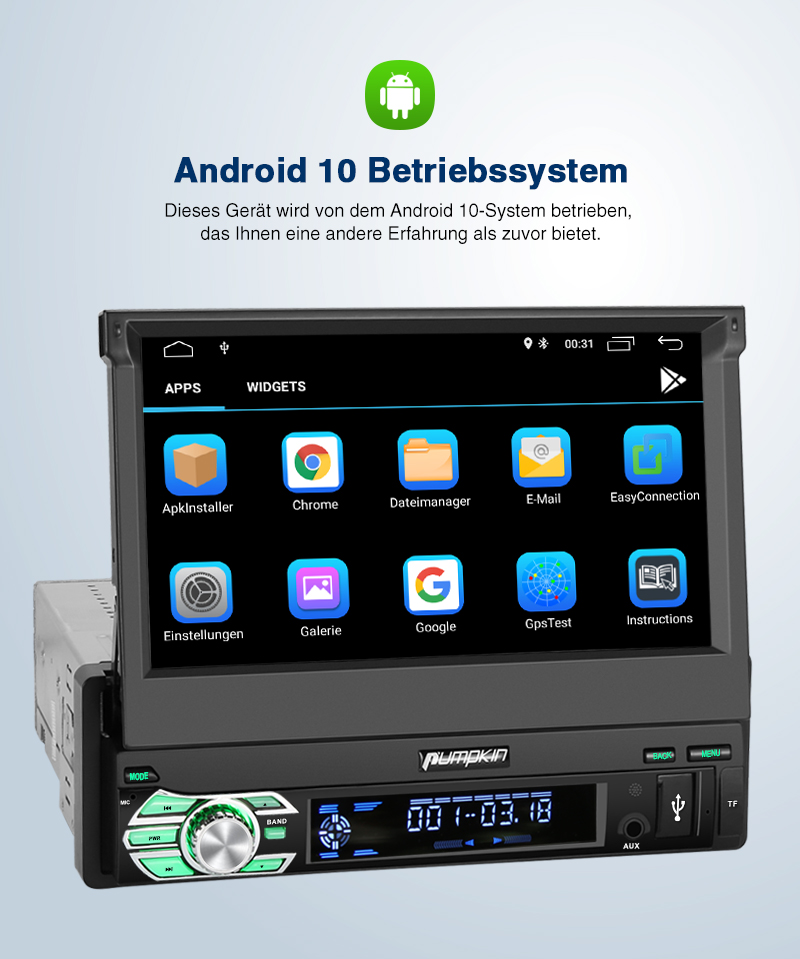 Pumpkin Android 8.1 Autoradio 1 Din Radio Mit Navi Pumpkin Android 8.1 Autoradio 1 Din Radio Mit Navi